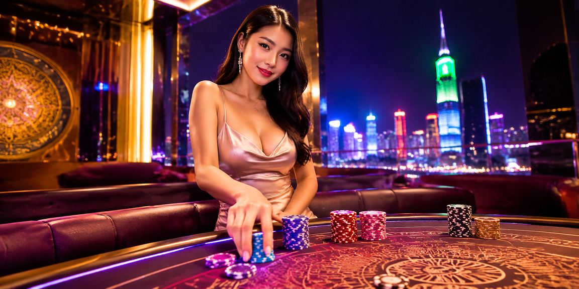 Người dùng TP.HCM trải nghiệm sòng casino trực tuyến với ánh đèn neon về đêm